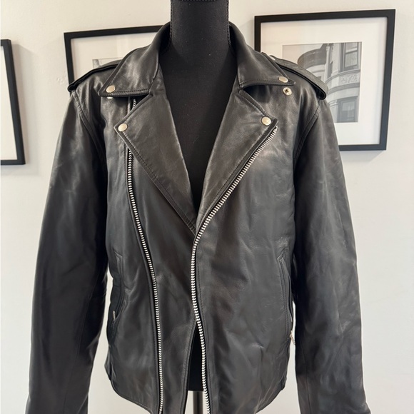 Reclaimed Vintage Black Floral Leather Jacket - Picture 5 of 7